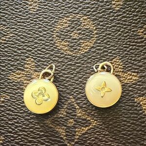 2 unique Upcycled Louis Vuitton skittle charms